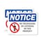 Signmission No Trespassing Or Loitering On This Property OSHA Notice Sign, Plastic, 14in W x 10in L, 2PK OS-2PACK-NS-P-1014-L-16209 - alternate 1